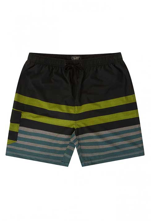Ed Baxter Black and Green Swim Short. 4XL