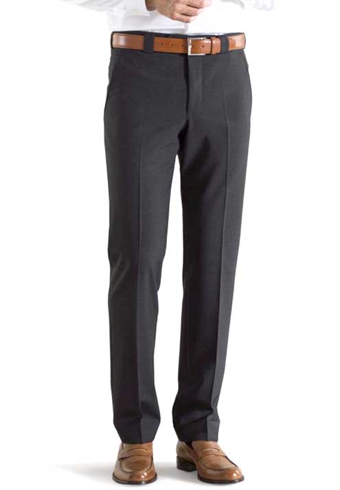 Meyer Mid-Weight Charcoal Wool Mix Trouser
