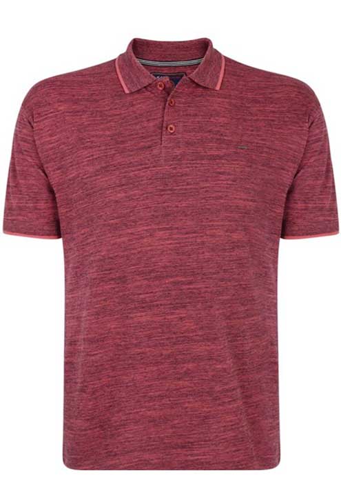 Kam Jeanswear Wine/Burgundy Short Sleeve Polo Shirt. 5XL Left