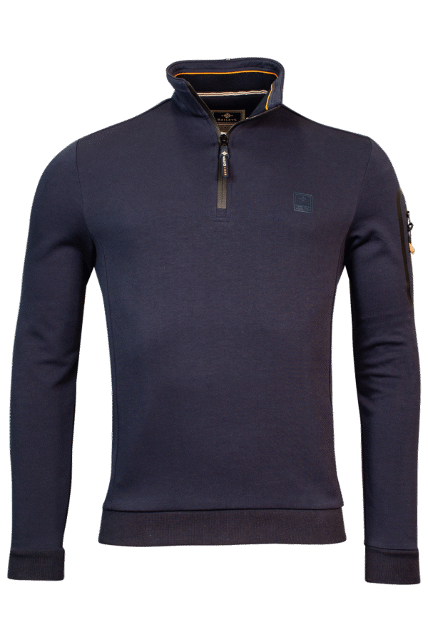 Baileys Navy Quarter Zipped Top With Trim. 2XL and 3XL Left