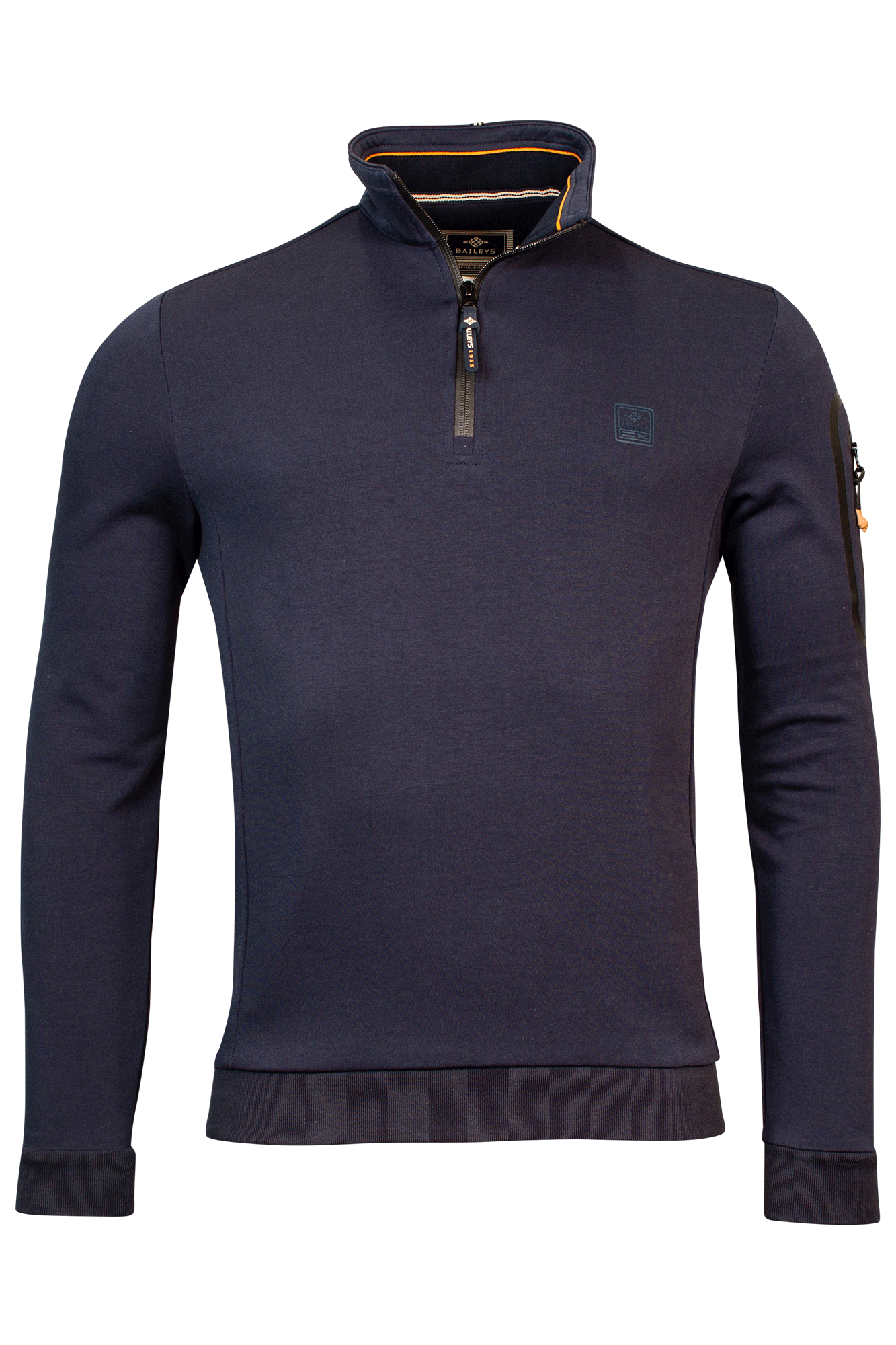 Baileys Navy Quarter Zipped Top With Trim. 2XL and 3XL Left