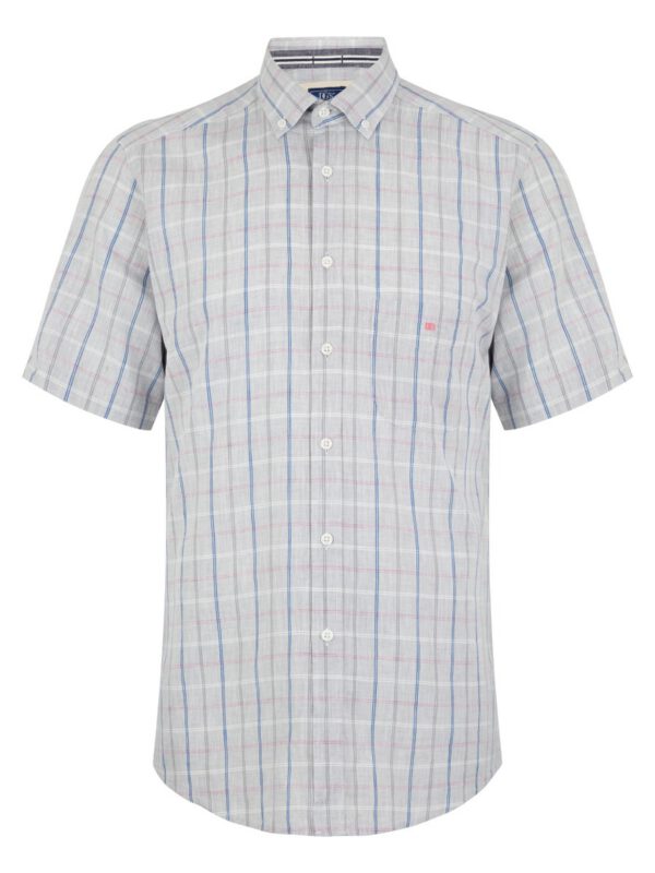 Daniel Grahame Grey Check Half Sleeve Shirt.