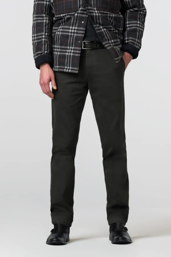 Meyer Charcoal Autumn Weight Stretch Cotton Chino Trousers