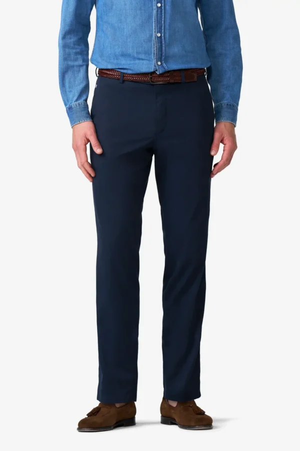 Meyer Navy Summer Stretch Cotton Cotele Chino's